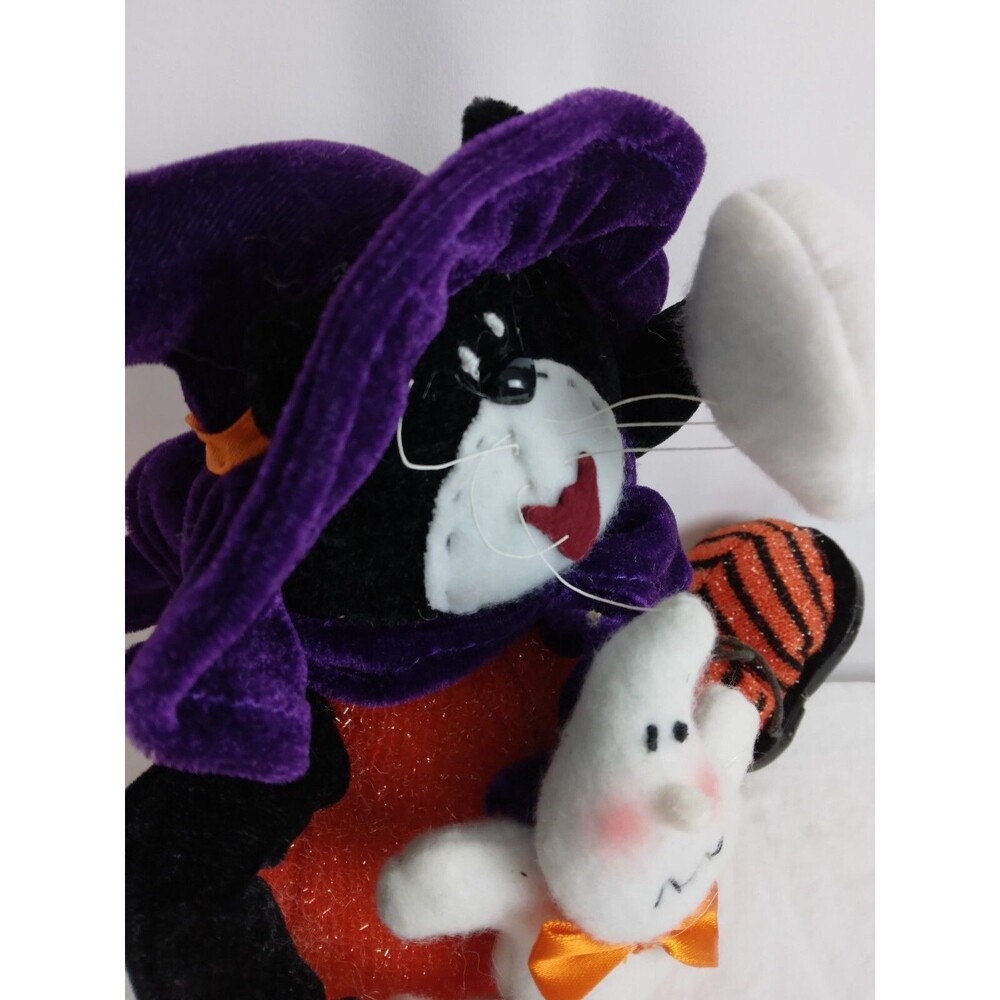 Witch Cat Halloween Decor Figurine Shelf Sitter Cute Halloween Decor Whimsical - Picture 9 of 9